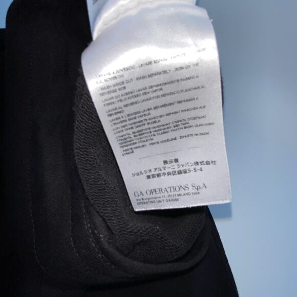 Armani Exchange Black Sweatpants With Gold Embroidered Logo SZ LARGE - Picture 15 of 15